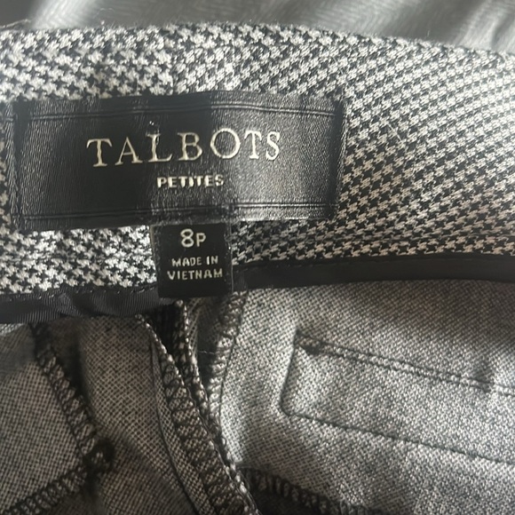 Talbots Houndstooth Pants Black Formal Straight Ankle Work Pants, Women’s Size 8 - Picture 16 of 16